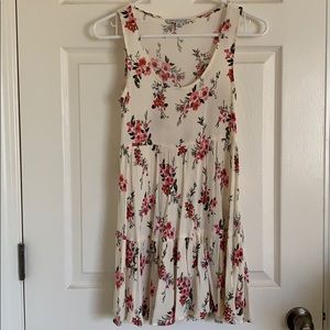 Xsmall ivory and pink floral dress